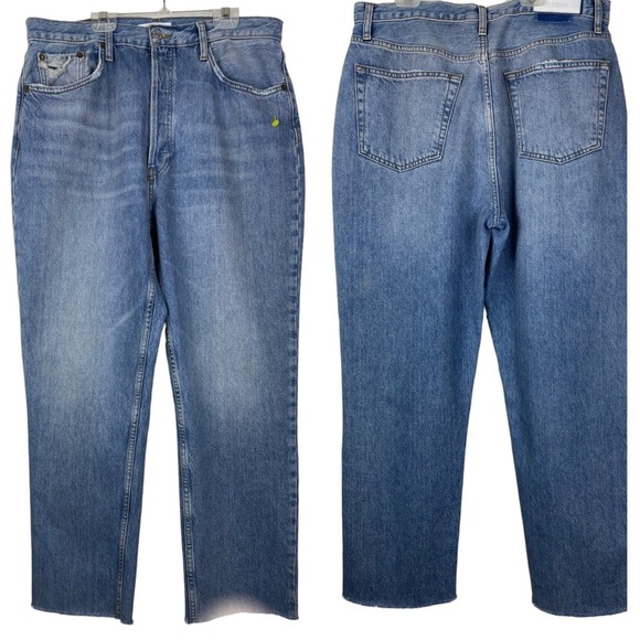 NEW RE/DONE 70s Ultra High Rise Stove Pipe Button Fly Jeans Size 32 - Picture 4 of 16